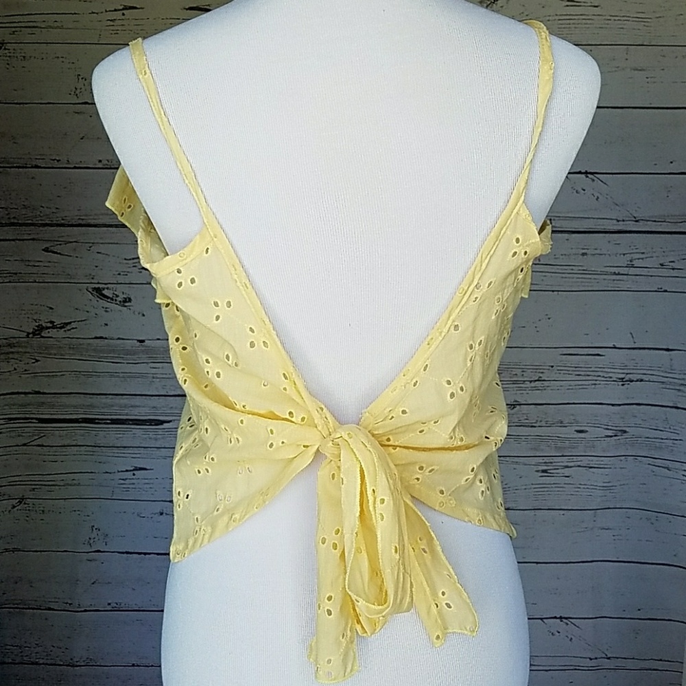 Cheeky Yellow Eyelet Top - Picture 4 of 6